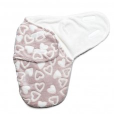 SW114-COF: Coffee Hearts Coral Swaddle Wrap